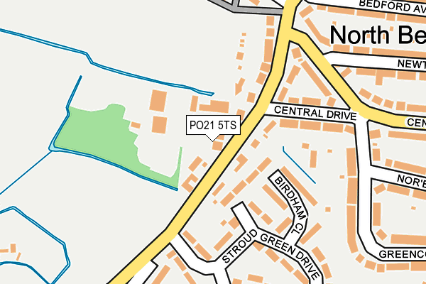 PO21 5TS map - OS OpenMap – Local (Ordnance Survey)