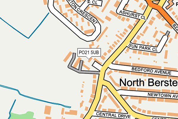 PO21 5UB map - OS OpenMap – Local (Ordnance Survey)