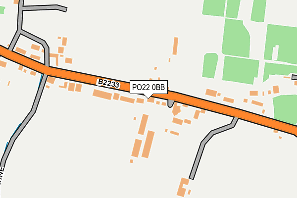 PO22 0BB map - OS OpenMap – Local (Ordnance Survey)