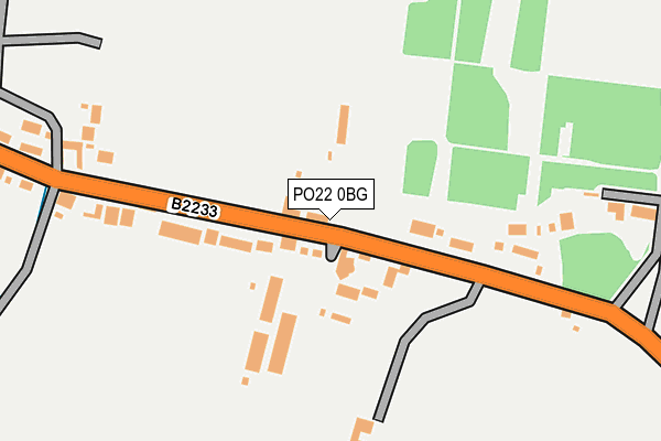 PO22 0BG map - OS OpenMap – Local (Ordnance Survey)
