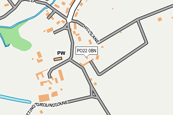 PO22 0BN map - OS OpenMap – Local (Ordnance Survey)