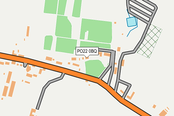 PO22 0BQ map - OS OpenMap – Local (Ordnance Survey)