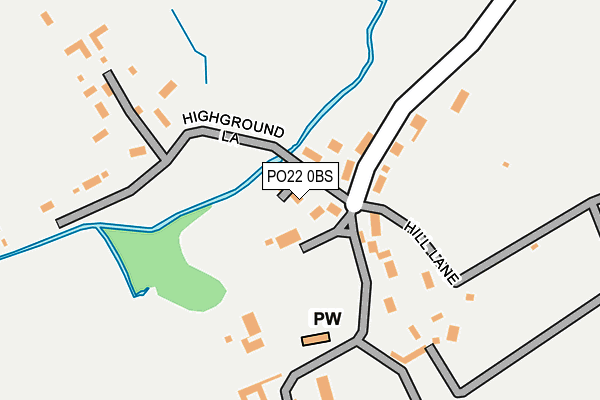 PO22 0BS map - OS OpenMap – Local (Ordnance Survey)