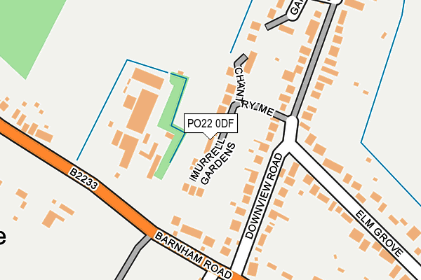 PO22 0DF map - OS OpenMap – Local (Ordnance Survey)