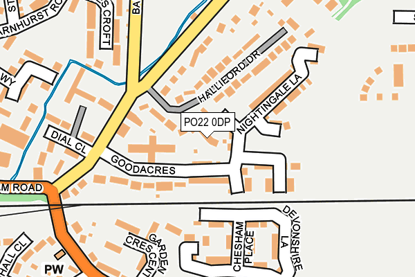PO22 0DP map - OS OpenMap – Local (Ordnance Survey)