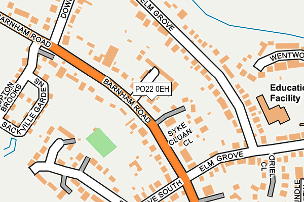 PO22 0EH map - OS OpenMap – Local (Ordnance Survey)