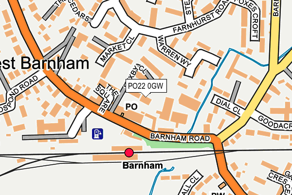 PO22 0GW map - OS OpenMap – Local (Ordnance Survey)