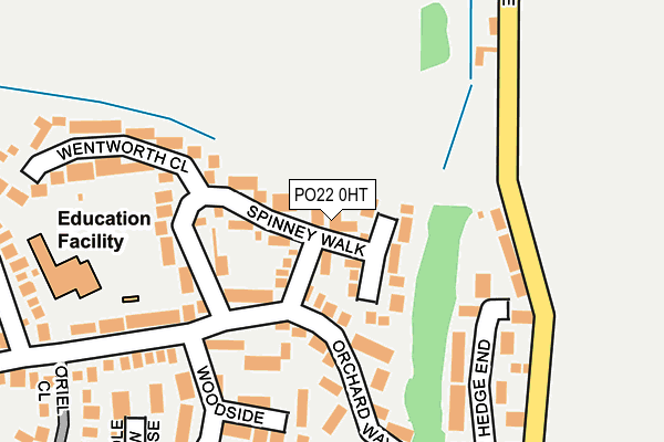 PO22 0HT map - OS OpenMap – Local (Ordnance Survey)