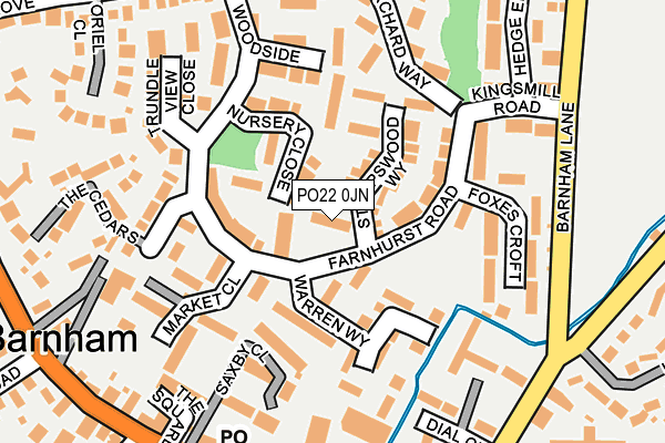 PO22 0JN map - OS OpenMap – Local (Ordnance Survey)