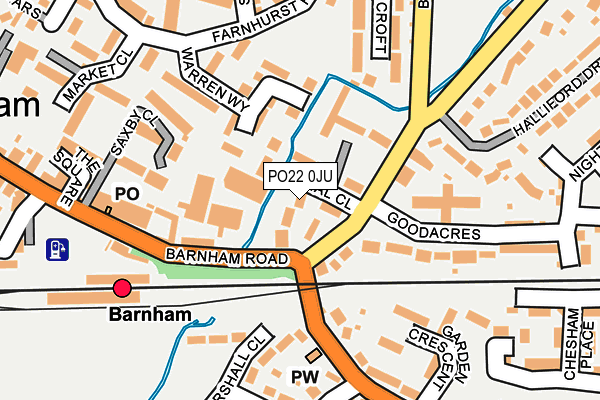 PO22 0JU map - OS OpenMap – Local (Ordnance Survey)