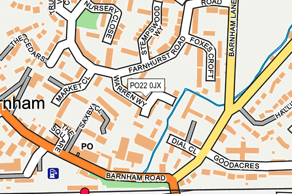 PO22 0JX map - OS OpenMap – Local (Ordnance Survey)