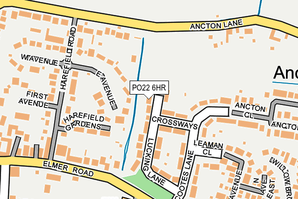 PO22 6HR map - OS OpenMap – Local (Ordnance Survey)