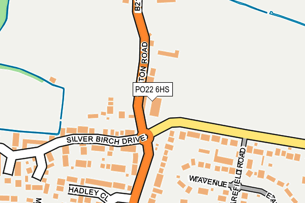 PO22 6HS map - OS OpenMap – Local (Ordnance Survey)