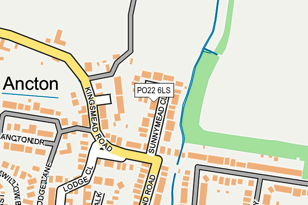 PO22 6LS map - OS OpenMap – Local (Ordnance Survey)
