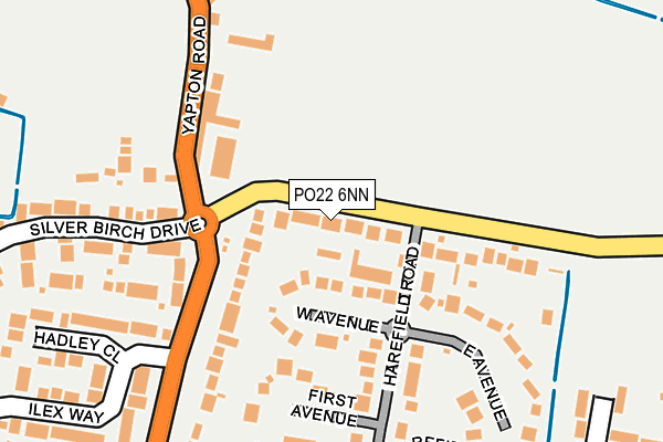 PO22 6NN map - OS OpenMap – Local (Ordnance Survey)