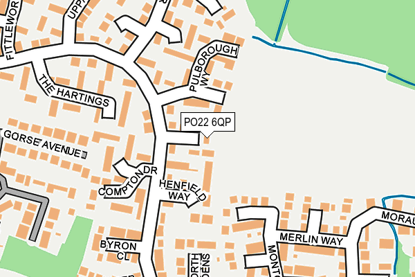 PO22 6QP map - OS OpenMap – Local (Ordnance Survey)