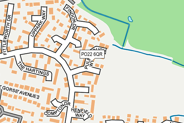 PO22 6QR map - OS OpenMap – Local (Ordnance Survey)