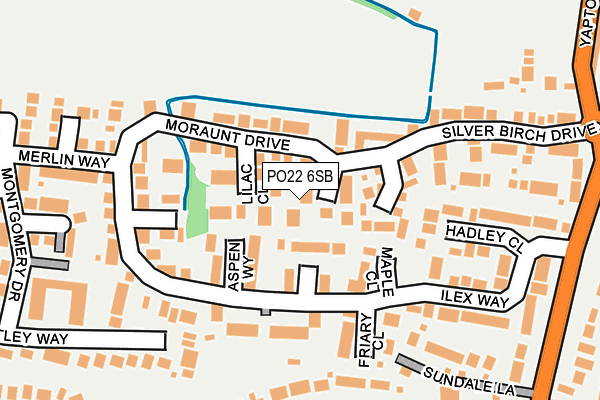 PO22 6SB map - OS OpenMap – Local (Ordnance Survey)