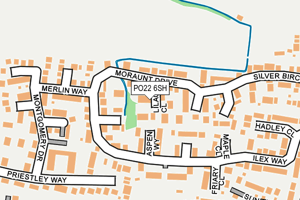 PO22 6SH map - OS OpenMap – Local (Ordnance Survey)