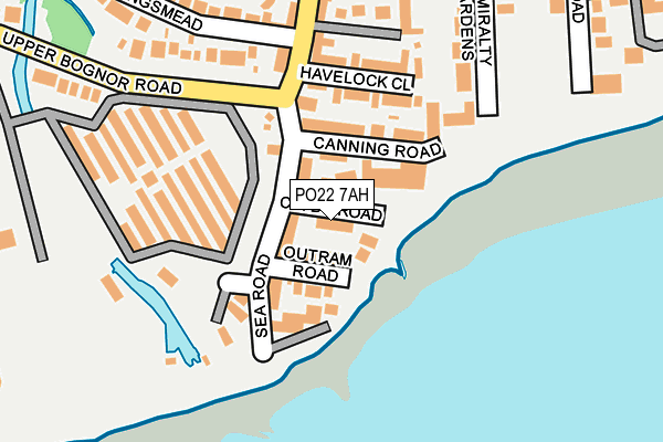 PO22 7AH map - OS OpenMap – Local (Ordnance Survey)