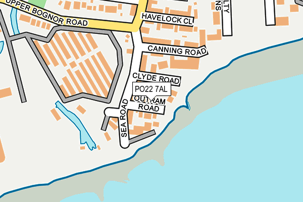 PO22 7AL map - OS OpenMap – Local (Ordnance Survey)