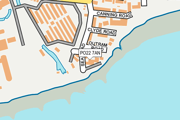 PO22 7AN map - OS OpenMap – Local (Ordnance Survey)