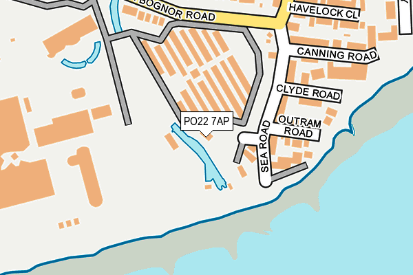 PO22 7AP map - OS OpenMap – Local (Ordnance Survey)