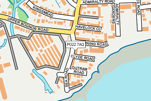 PO22 7AQ map - OS OpenMap – Local (Ordnance Survey)