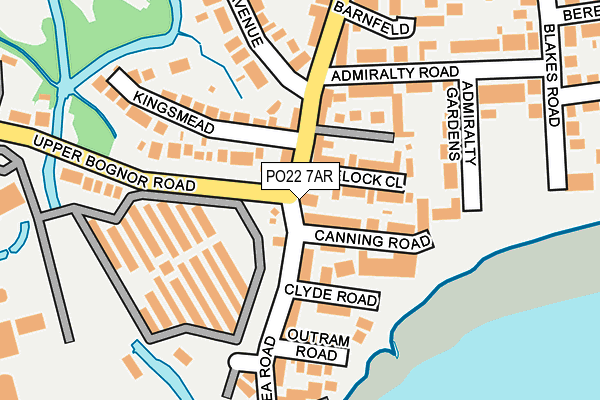 PO22 7AR map - OS OpenMap – Local (Ordnance Survey)