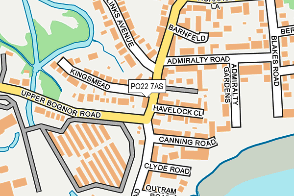 PO22 7AS map - OS OpenMap – Local (Ordnance Survey)