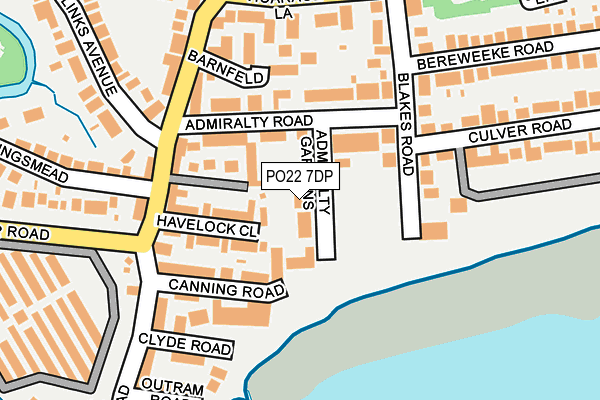 PO22 7DP map - OS OpenMap – Local (Ordnance Survey)