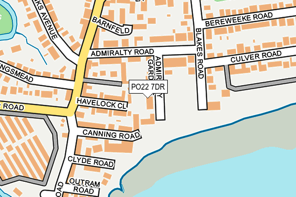 PO22 7DR map - OS OpenMap – Local (Ordnance Survey)