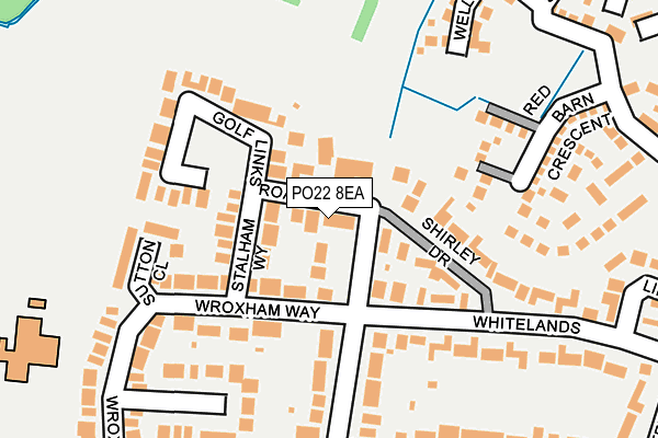 PO22 8EA map - OS OpenMap – Local (Ordnance Survey)