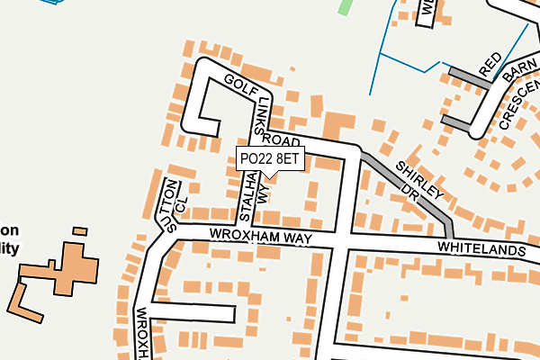 PO22 8ET map - OS OpenMap – Local (Ordnance Survey)