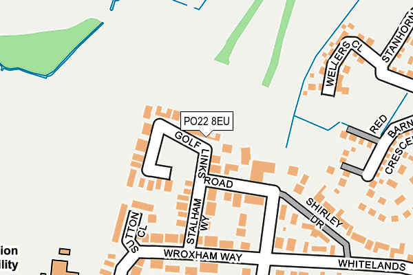 PO22 8EU map - OS OpenMap – Local (Ordnance Survey)