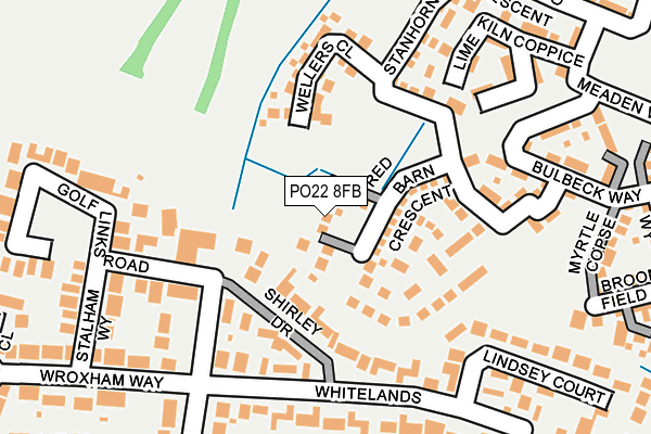 PO22 8FB map - OS OpenMap – Local (Ordnance Survey)