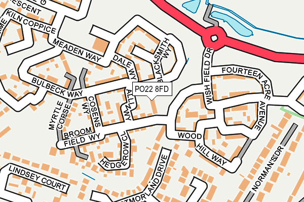 PO22 8FD map - OS OpenMap – Local (Ordnance Survey)