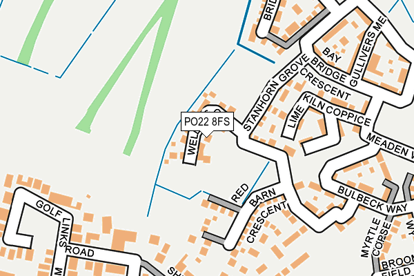 PO22 8FS map - OS OpenMap – Local (Ordnance Survey)