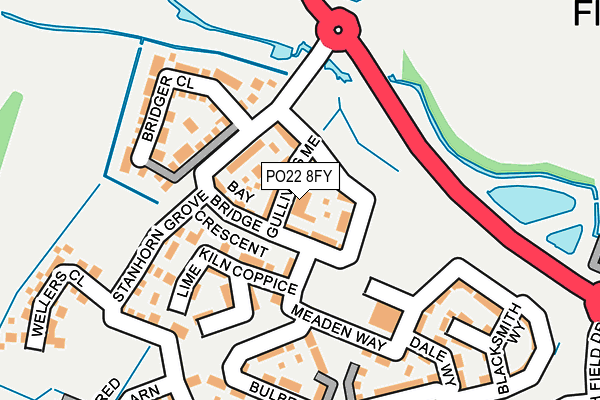 PO22 8FY map - OS OpenMap – Local (Ordnance Survey)