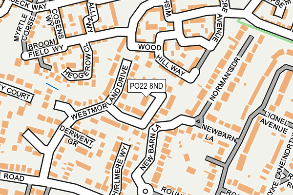 PO22 8ND map - OS OpenMap – Local (Ordnance Survey)