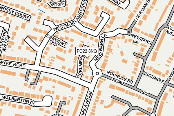 PO22 8NQ map - OS OpenMap – Local (Ordnance Survey)