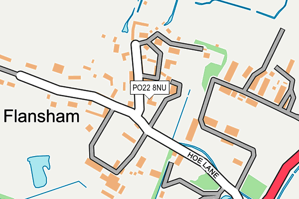 PO22 8NU map - OS OpenMap – Local (Ordnance Survey)