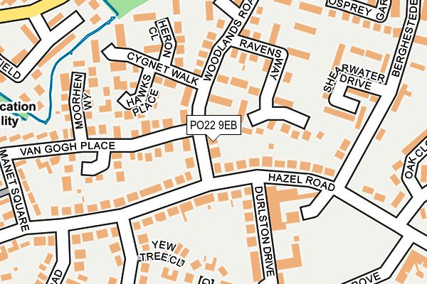 PO22 9EB map - OS OpenMap – Local (Ordnance Survey)