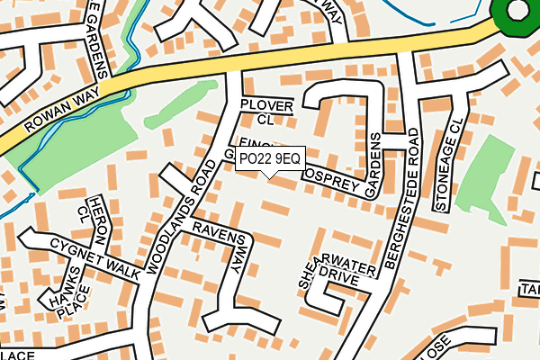 PO22 9EQ map - OS OpenMap – Local (Ordnance Survey)