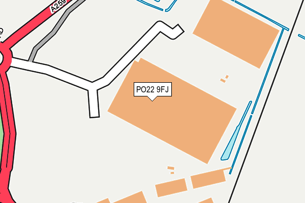 PO22 9FJ map - OS OpenMap – Local (Ordnance Survey)