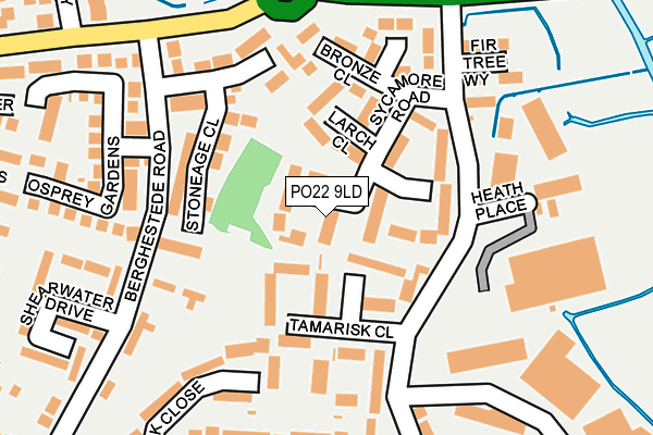 PO22 9LD map - OS OpenMap – Local (Ordnance Survey)
