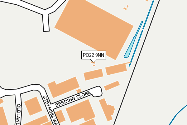 PO22 9NN map - OS OpenMap – Local (Ordnance Survey)