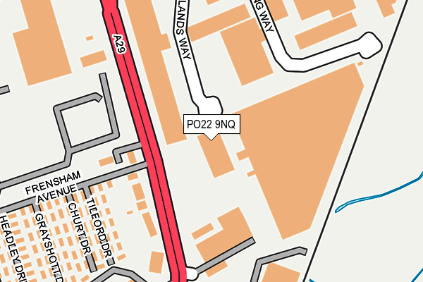 PO22 9NQ map - OS OpenMap – Local (Ordnance Survey)