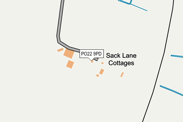 PO22 9PD map - OS OpenMap – Local (Ordnance Survey)