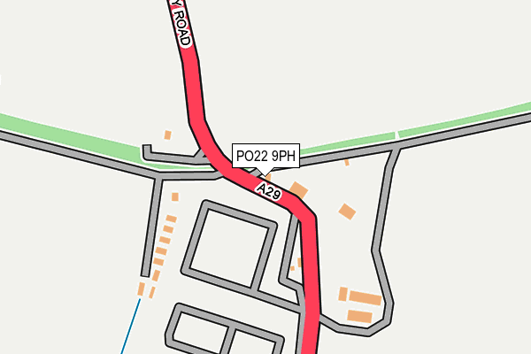 PO22 9PH map - OS OpenMap – Local (Ordnance Survey)